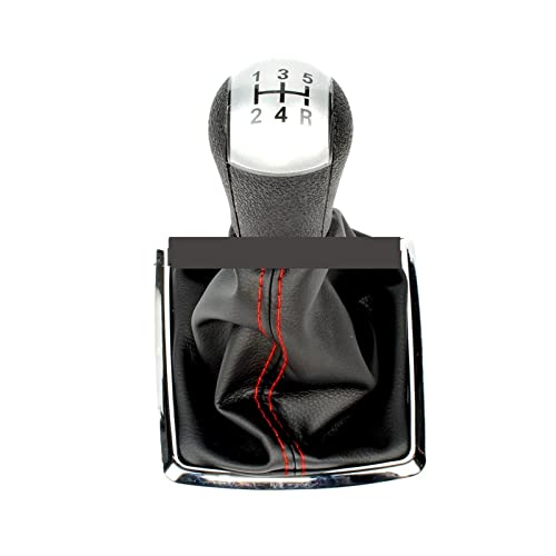 Jemeta 5/6 Speed Manual Gear Stick Shift Knob With Leather Boot Fit For Ford Focus 2 2005-2011 Replace (Color : 6 Gear Knob Boot-01, Size : 1) #TOP4