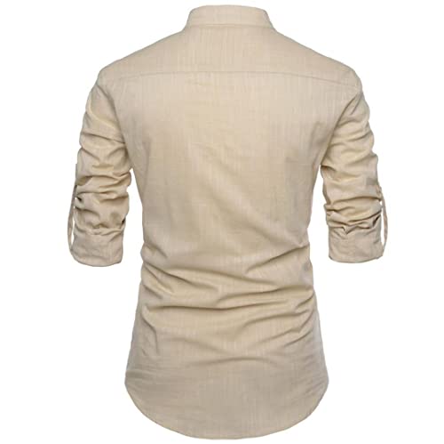 Chemise Henley kaki pour vos sorties de week-end décontractées