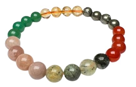 Fatema Exports LEO Zodiac Sign Crystal Stone Bracelet 8 mm Pyrite, Carnelian, Peach Moonstone, Citrine, Rose Quartz, Prehnite, Green Aventurine (B0CZYLGG4H) Amazon Price History, Amazon Price Tracker