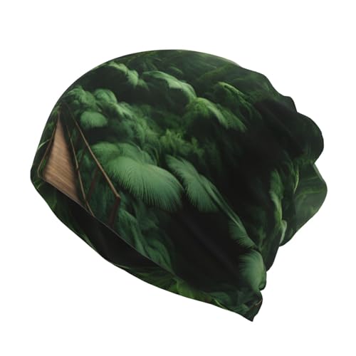 UVBDF Polaina de cuello de invierno con diseño de selva tropical, cálida y cómoda, para hombre y mujer, adecuada para esquí al aire libre, color negro