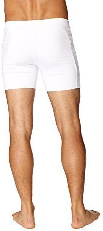 4-rth Mens Transition Yoga Shorts (Small, Solid White)