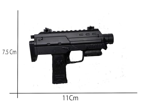 Image of Popo Toys PUBG HK - MP7 SMG Airsoft Toy Gun | Half - Alloy Die Cast |25 Soft BB Rubber Bullets + 50 6mm BB Bullets | Best Gift for Boys /Girls /Kids |