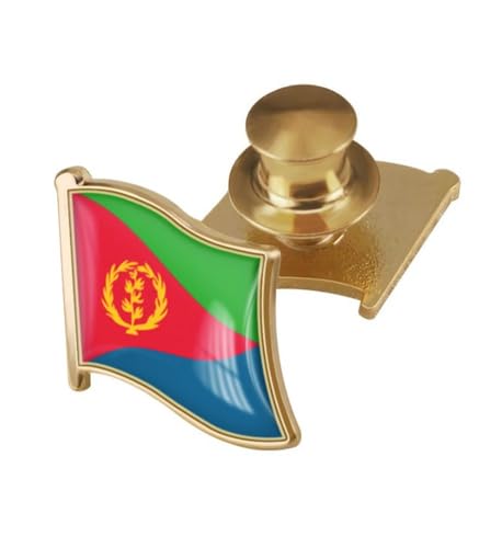 Image of vmcoatdu Country Flag Backs Locking Pin Keepers Locking Clasp Pin Badge International Travel Brooch Metal Alloy Souvenir Pin 0.75x0.7 Inch Small Pin