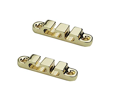 Guyker 2Pcs 3-String Retainer/String Guide for Electric Bass Head Retainer String Tree String Buckle Guide Groove Bass String SR