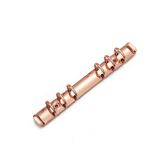 A6 Losbladige binding lock-up Notebook 6 Hole Binding Clip Kantoorbenodigdheden Hardware Briefpapier Accessoires DIY binding lock-up Metalen lock-up (Size : A6-20mm-rose gold)