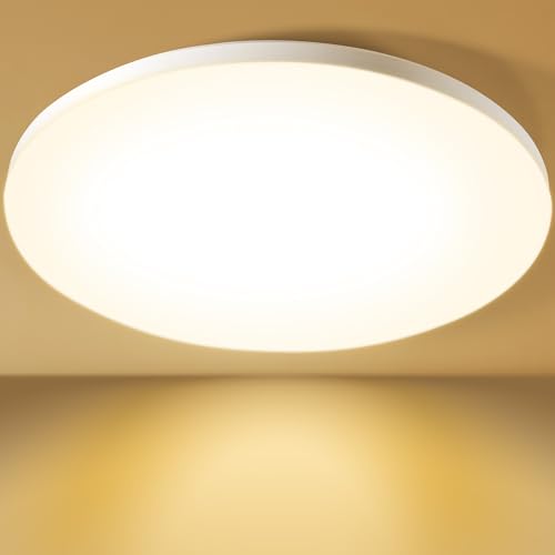 Cheerhom LED Deckenleuchte 32W 2200LM, LED Deckenleuchte Ø30cm, Energieeffiziente Beleuchtung mit 3 farbiger Farbregelung (3000K/4000K/6000K) für Küche, Wohnzimmer und Flur,IP44 Wasserdicht