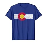 Colorado State Flag Vintage Distressed Style T-Shirt