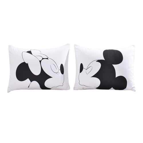 Haru Homie Microfiber Couples Mickey Mouse Mr&Mrs Pillowcases Set of