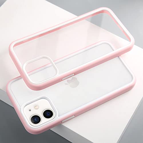 Coque antichoc iPhone 13 Pro Max transparente rose contre les bris d'écran