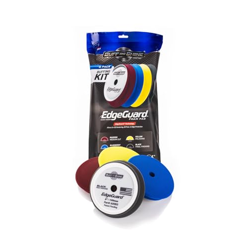Image of Buff and Shine - EdgeGuard Foam Buffing Kit - Multicolor - 6 inch - Pack of 4