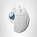 Logitech Ergo M575S Wireless Trackball Mouse, Wireless Ergonomic Mouse with Bluetooth and Encrypted Dongle, Comfortable Thumb Control, Precise and Smooth Tracking, for PC/Mac - Off-White Blue Ball