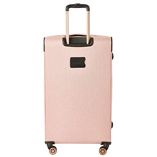 Kensie Women's Hudson Softside Spinner Luggage, Rose, 3-Piece Set (16/20/28) #TOP1