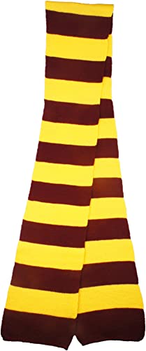 Vivian & Vincent Fall Winter Ultra Soft Knit Striped Scarf For Women Men Boys Girls Halloween Costume Wizard'S Scarf Cardinal Gold thumb #2