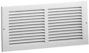 Hart & Cooley 672 24x14 W Air Return Grille, 24" W x 14" H, 672 Steel Return Grille for Sidewall/Ceiling - White (043366)