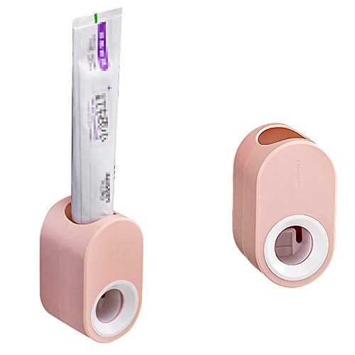 Ldawy Dispensador de pasta de dientes, exprimidor automático de pasta de dientes, 2 piezas dispensador de exprimidor de pasta de dientes montado en la pared para el baño del baño Cover