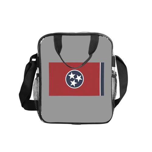 JBYJBX Récipient isotherme transparent avec imprimé drapeau du Tennessee pour le déjeuner, le bureau, les voyages, les pique-niques