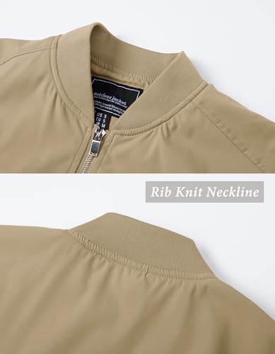 KEFITEVD Mens Lightweight Jacket Casual Bomber Jackets Military Windbreaker with Multi Pockets