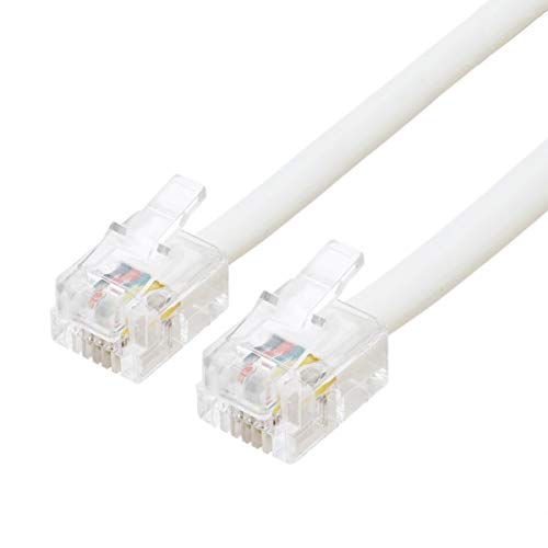 ミヨシ MCO 電話機コード 6極4芯 5m 白 DC-405/WH DC-405/WH