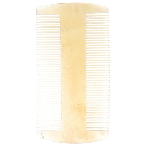 Uonlytech Peine Cuidado del Cabello de Cuerno de Oveja Doble Cara para Masaje en Casa y Exfoliación del Cuero Cabelludo para Hombres y Mujeres