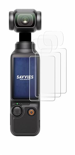 savvies Screen Protector for DJI Osmo Pocket 3 (Display + Lens) Protection Film Clear 18-Pack