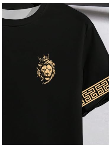 Image of RoseSeek Men's Color Block Short Sleeve Tee Shirts Casual Crewneck T Shirt Trendy Summer Tops
