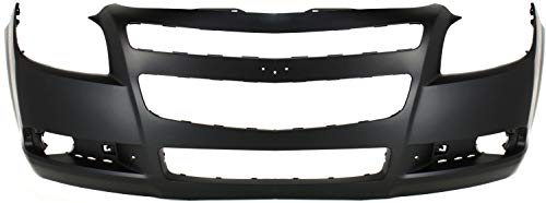 Evan Fischer Front Bumper Cover Compatible with 2008-2012 Chevrolet Malibu Primed Plastic With Fog Light Holes