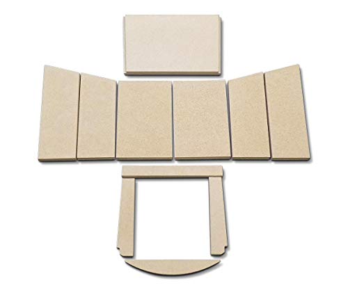 Habillage de foyer pour poêles à cheminée Kodiak de Hark - vermiculite - 11 pièces