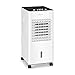 Oneconcept Freshboxx - Raffrescatore Evaporativo, Ventilatore, Umidificatore 3in1, 65 W, Flusso: 360 m³/h, 3 Velocità, Serbatoio: 6 L, 2 Siberini, Oscillazione Orizzontale, Bianco