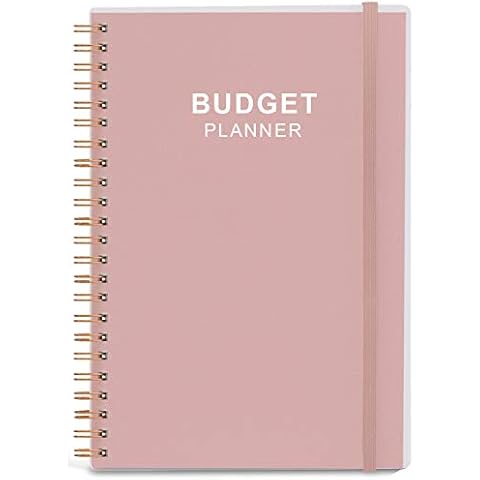 Budget Planner - Monthly Finance Organizer with Expense Tracker Notebook to Manage Your Money Effectively, Undated Finance Planner/Account Book, Start Anytime, 1 Year Use, A5, Rose Cover