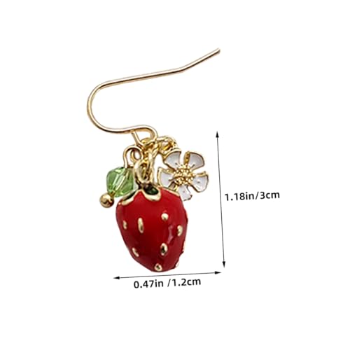 Pendientes funky de frutas y ganchos para la oreja de moda 6