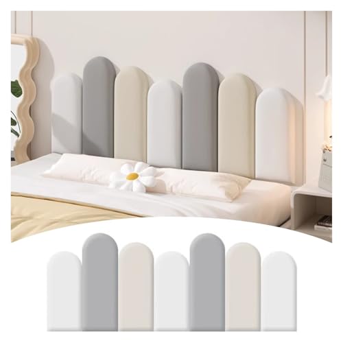 Tête de lit auto-adhésive pour enfant - Rembourrage mural anti-collision - Panneaux muraux en tissu rembourré pour chambre et crèche