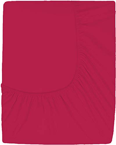 Image of Sweet Dream's 750 Collection Egyptian Cotton Fitted Bedsheet 4 to 12 Inch Matress 15 inch Drop Twin XL Size Bed (39x78) + 1 Pillow Covers (18x28), Hot Pink