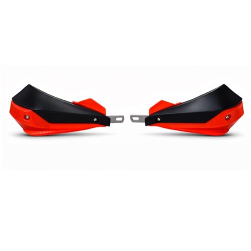 Image of Universal Motorcycle Hand Guard Wind Protector | Durable ABS Handguards for All Bikes Model (Black /Orange)