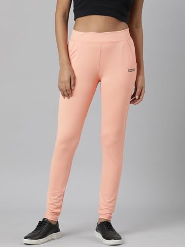 Image of SHOWOFFFF Women Solid Sports Track Pants | Nylon Trackpant for Womens | Mid-Rise Regular Fit Regular Length Track Pants for Women's