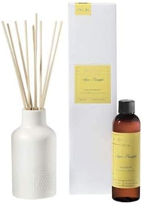 AromatiqueAgave Pineapple Reed Diffuser Glass Bottle Notes of Plum, Jasmine, Apple, Rosewood, Musk for Home Fragrance Décor Scented Air Freshener Aromatherapy Gift Set 4 Oz