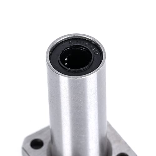 Ruimou 2 Stück LMK10UU Längermodell Quadratisches Linearlager Gleiteinheit (10 mm Innendurchmesser) für CNC-Maschinen, 3D-Druckerteile