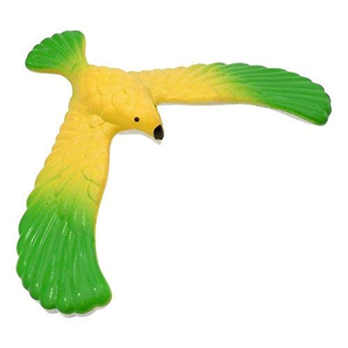NUOBESTY Magic Balancing Eagle with Pyramid Stand Magic Bird Fun Learn Educational Toys Eagle Desktop Decor for Kids Children (Random Color)