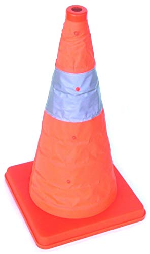 Cono de Seguridad Plegable Naranja 18" para Tráfico miniatura 1
