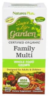 Source of Life Family Multivitamínico Familiar Orgánico (60 Comprimidos Masticables) – Complejo de Vitaminas y Minerales de Alimentos Reales