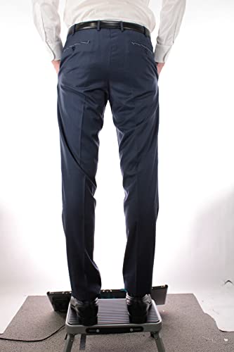 Zanella Platinum Parker Tasmanian Super 150's Wool Men Trousers - Modern Fit Flat Front Dress Pants4