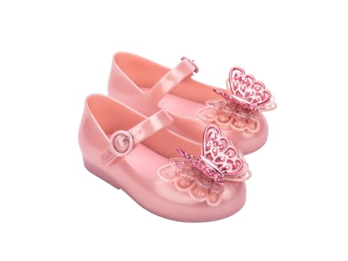 mini melissa Sweet Love Fly Mary Jane Jelly Shoes for Babies & Toddlers - Ballet Flats w/Butterfly Design & Adjustable Strap2