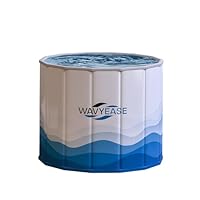 Upgrade-Portabel-Badewanne Erwachsene（80x66 CM）-Faltbare Kältebadewanne zur Erholung - Zusammenklappbare Badewanne für Dusche/SPA Outdoor - Eisbad für Sportler (weiß)