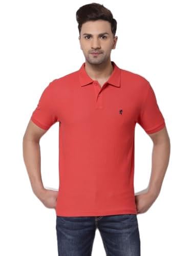 Image of Red Tape Men Red Collared T-Shirt