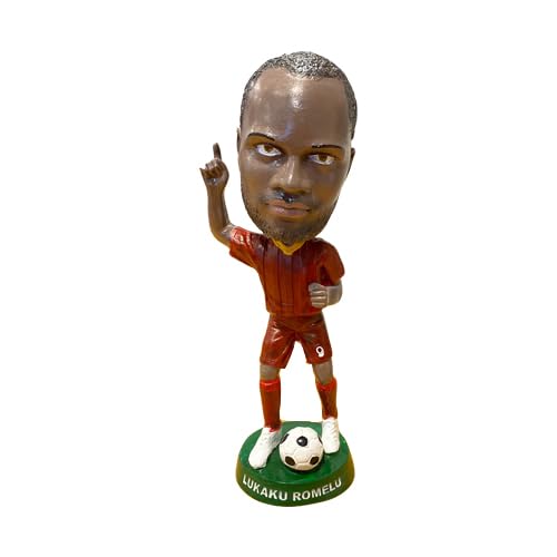 Figura Romelu Lukaku Replica Miniatura Resina, Altura 20 cm, Pintada a Mano