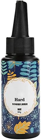 UV Resin,Solar Gel Transparent Glue,UV Light Cure Ultraviolet Curing Epoxy Resin for DIY Jewelry Making, Craft Decoration (60g)