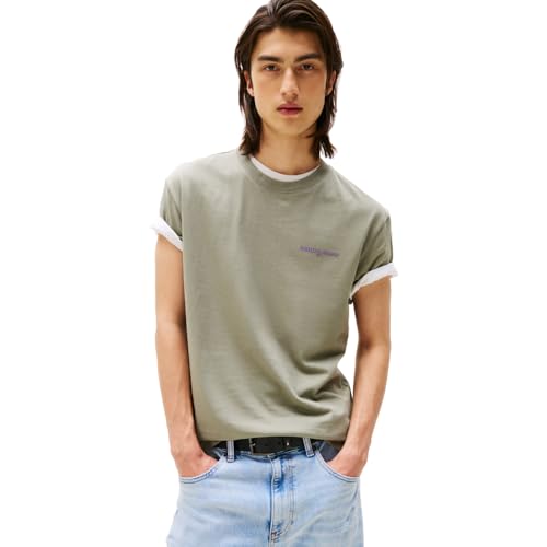 T-shirt Tommy Jeans imprimé flou dos en coton pour homme au look streetwear
