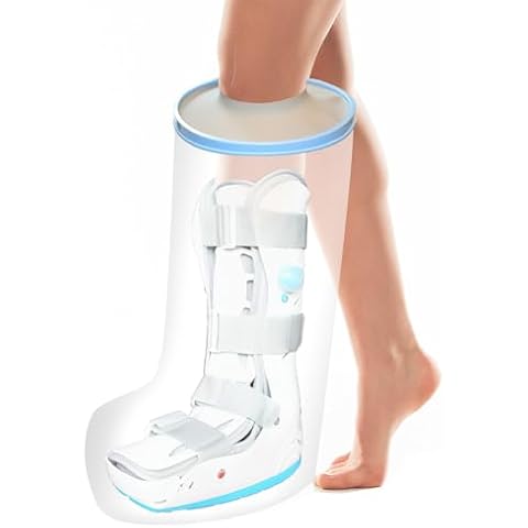 KEEFITT Waterproof Leg Cast Covers for Shower Extra Large Wide, KT2103-WL Watertight Shower Protector for Foot Surgery, Plus Size Adults, Large Casts, Fracture and Cast Boots Cover