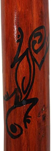 Solid Wood Didgeridoo, Beeswax Mouthpiece - 52" Long - Hand Stained Redwood - Key Of C-E From World Percussion Usa #TOP3