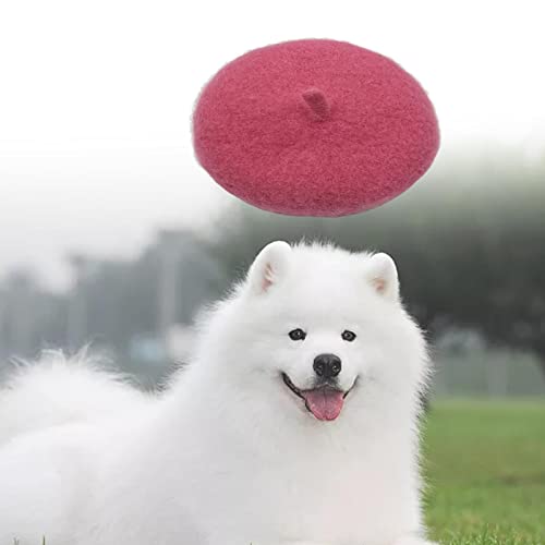 Gorro para gato rosa con banda ajustable de felpa suave 5