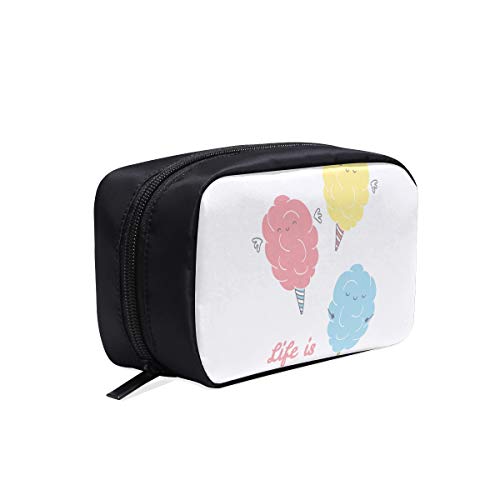 Womans Zipper Bag Cotton Candy Sweet On Stick Creative Men Toiletry Bag Nylon Toiletry Bag Woman Weekend Bag Cosmetic Bags Multifunction Case Travelling Toiletry Bag For Women